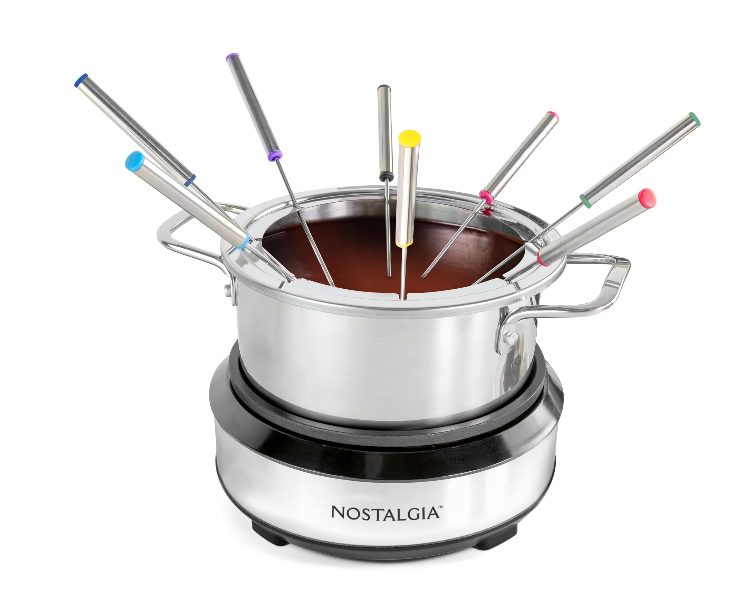Amazon.com: Nostalgia 8-Cup Electric Fondue Pot Set for Cheese